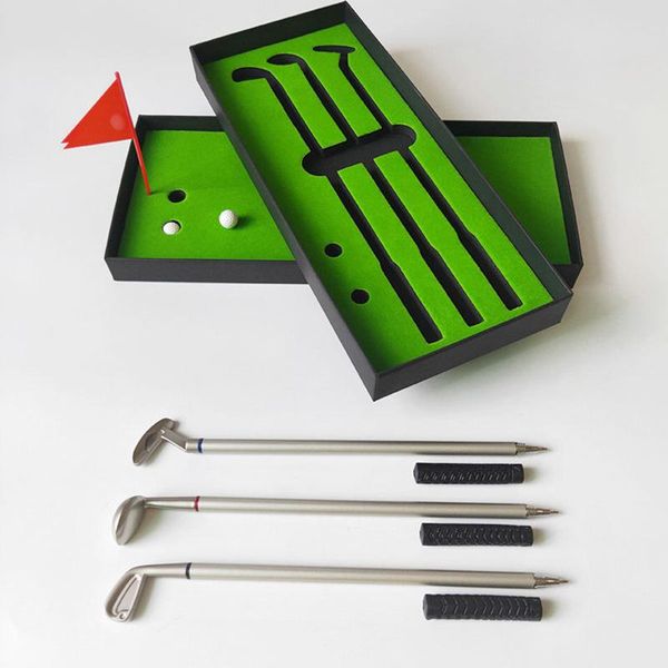 

complete set of clubs mini exquisite golf club putter pen box novelty golfers decor gift desktool models durable men home office