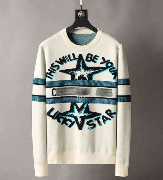 

men's sweaters knitted round neck fashion knit jacket women's casual embroidered outdoor dd96 rboq, White;black