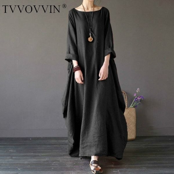 

2021 summer autumn plus size dresses women 4xl 5xl loose long vintage dress boho shirt dress maxi robe fashion female q293, Black;gray