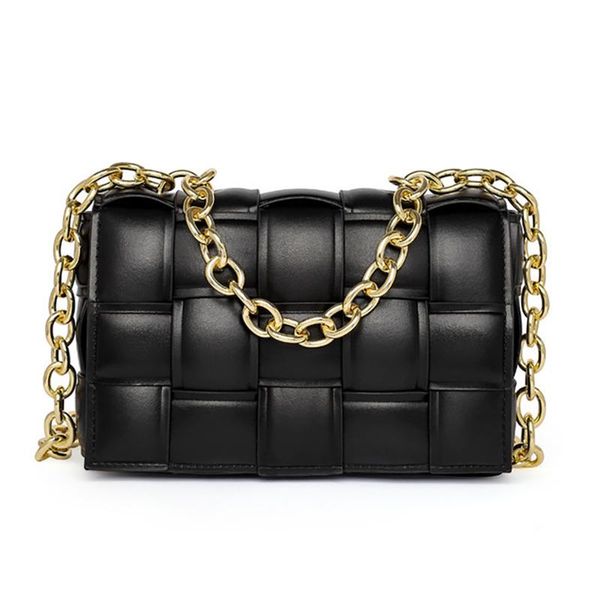 

evening bags ladies chain solid color shoulder bag diagonal woven