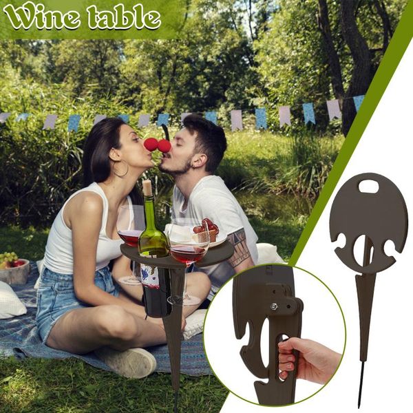 

camp furniture portable outdoor wine rack lawn picnic mini wooden tables 2021 drop
