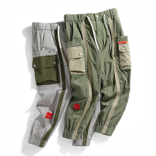 

street hip load male fashion multi-pocket streetwear pants, Black