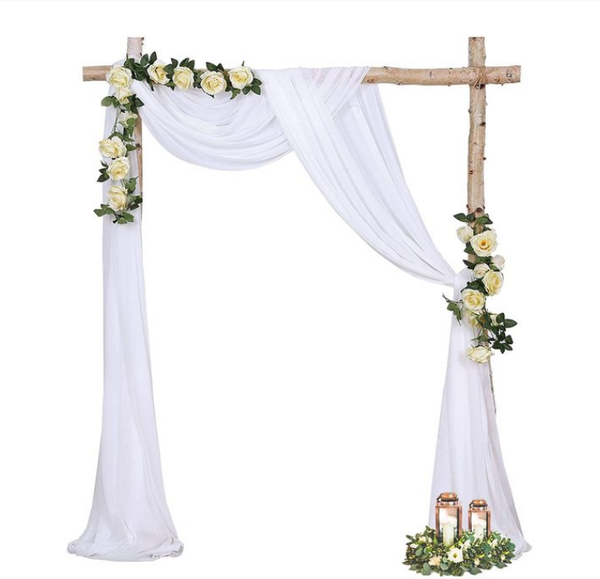

party decoration bc010a fancy custom made wedding arch draping fabric dusty pink ivory white burgundy 28" *6m chiffon curtain backdrop