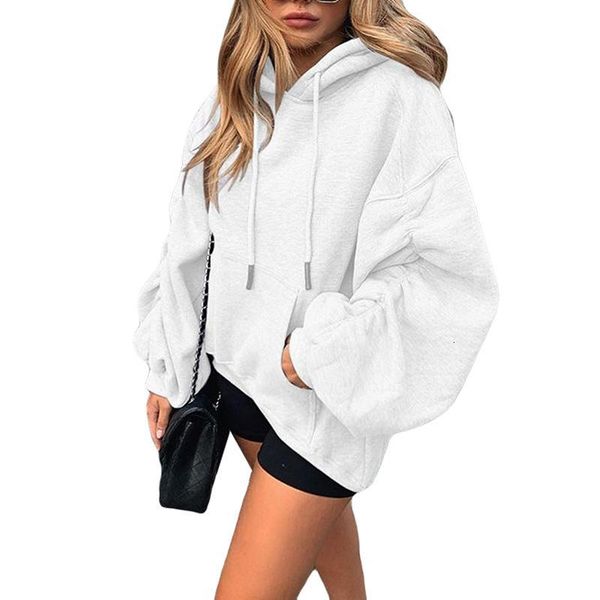 

women's hoodies & sweatshirts women female pocket long sleeve hooded collar drawstring loose sweatshirt elegant ladies warm clothing 4, Black
