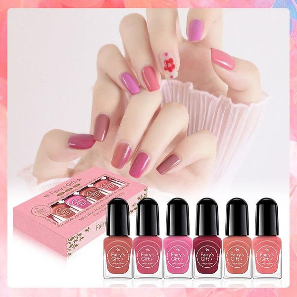 

water-like peelable nail polish set lasting pregnant women's 6 colors