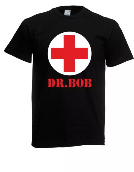 

mens t-shirt dr. bob up to 5xl, White;black