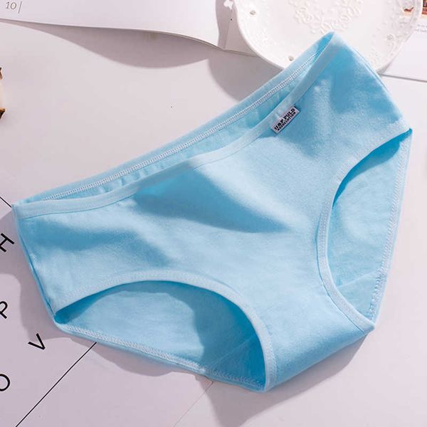 

women's panties 1pcs candy color underwear womens comfortable high-quality pure cotton mid-waist breathable female plus size briefs 202, Black;white