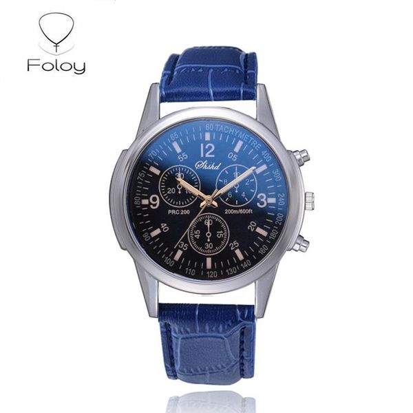 

wristwatches foloy men's watch business sport watches clock quality fashion numerals faux leather analog quartz gentleman bracelet gift, Slivery;brown
