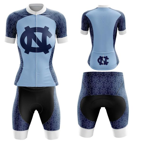 

racing sets hirbgod womenn cycling jersey short sleeves bibs shorts breathable and dry quickly for north carolina,tyz385, Black;blue
