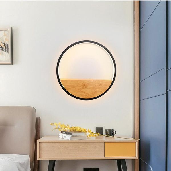 

wall lamp modern creative led for apartment bedroom living room aluminum silicone wood black and white contracted luminaire
