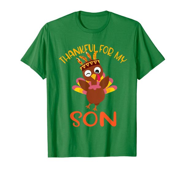 

thankful for my son turkey thanksgiving day kid gift t-shirt, White;black