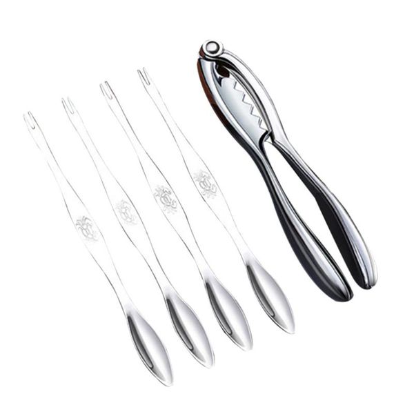 

set of 5 pcs seafood tool stainless steel crab peel shrimp lobster clamps dinnerware sets