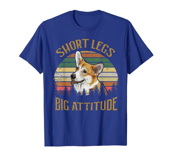 

retro vintage short legs big attitude corgi dog tshirt gifts, White;black