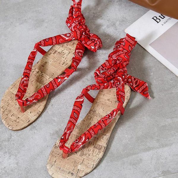 

sandals ladies summer flat comfortable casual shoes women's floral open toe cross straps wedding plus size 43, Black