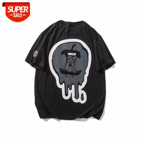 

mansclot colorful apple people print round neck short sleeve t-shirt male half #kv06, White;black