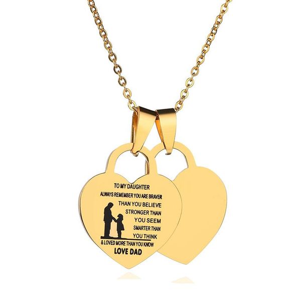 

pendant necklaces soul men stainless steel special love dad necklace pedant for children kids father perfect gift, Silver
