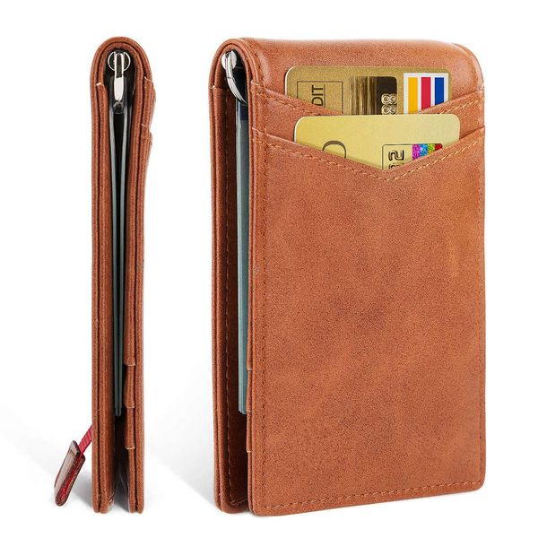 

the wallet men's leather two fold wallet, Black