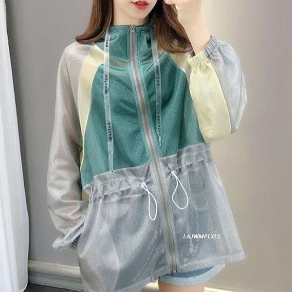 

women's jackets plus size 2021 uv sun protection clothing long sleeve color matching jacket anti ultraviolet summer beach hooded sunscr, Black;brown