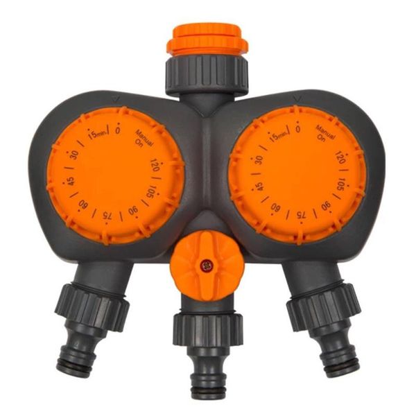 

automatic machine water timer irrigation controller system garden watering home 3 port 2 head 120 minutes flow equipments