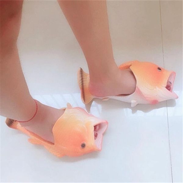 

slippers summer creative funny fish beach men's women's sandals & flip flops casual outdoor shoe slipper, Black