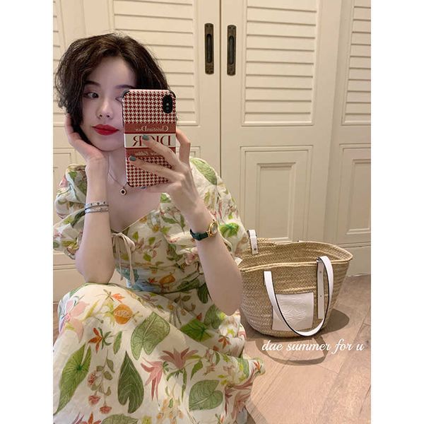 

french square neck waist long drs holiday summer, Black;gray