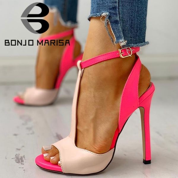 

arrival ins bright colors party sandals high thin heels women 2021 summer heeled shoes woman, Black