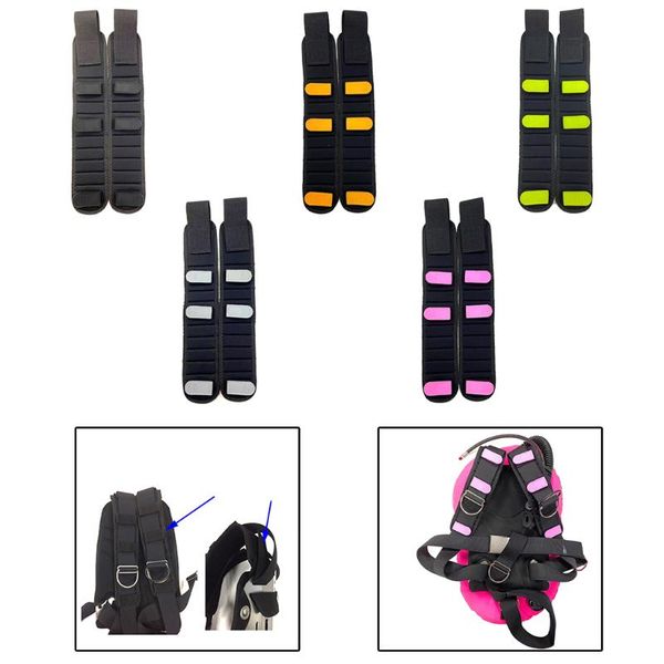 

pool & accessories 2pcs diving backplate strap pad cylinder harness cushion backpack webbing pads replacement tank air holder belt