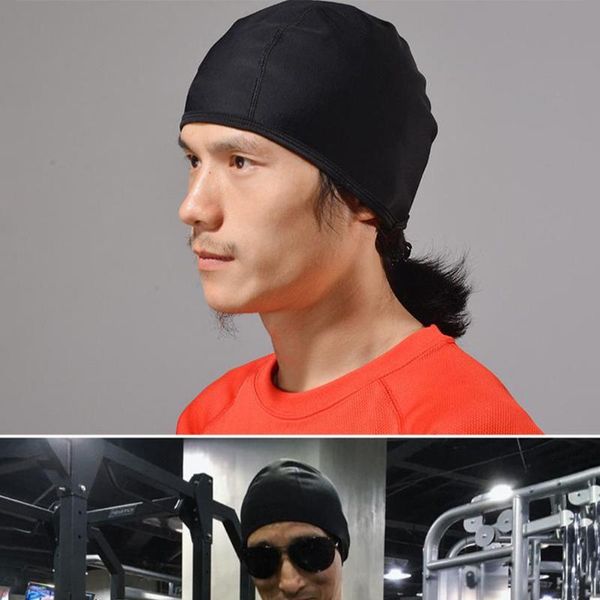 

soft solid windproof hiking outdoor casual cycling cap warm hat winter running elastic bicycle sport caps & masks, Black