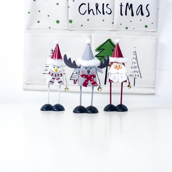 

party decoration deskchristmas elk santa claus shape with base home bell ornaments novelty decor