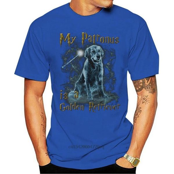 

men's t-shirts t-shirt men my patronus is a golden retriever women, White;black