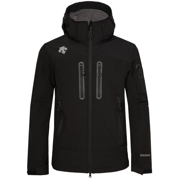 Jaqueta masculina DESCENTE Softshell casacos masculinos ao ar livre, casacos esportivos, esqui, caminhadas, inverno, à prova de vento, jaqueta Soft Shell vermelha 1837