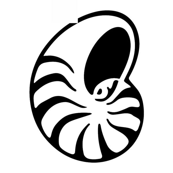 

cute nautilus shell creative applique fashion car window applique personality waterproof applique black/white, 16cm*12cm