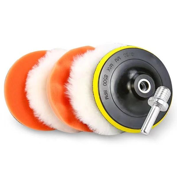 

care products 6pcs/set car polishing kit sponge pad buffer set machine wax sealing glaze auto accessories