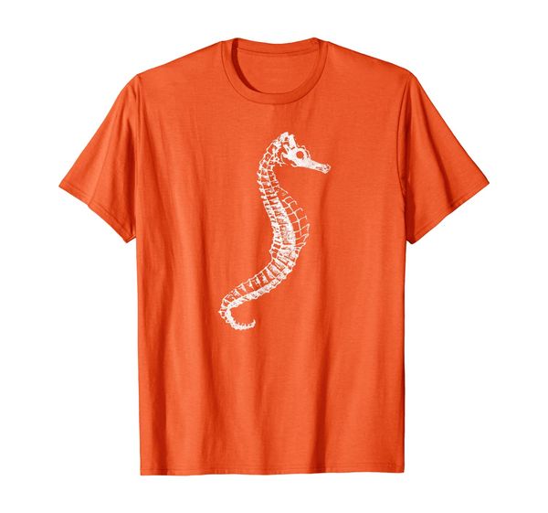 

seahorse skeleton t-shirt, White;black