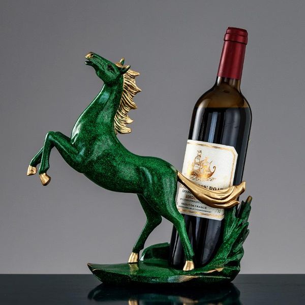 

decorative objects & figurines wine racks handmade home bar kitchen accessories resin horse model holder decoration miniatures crafts gifts