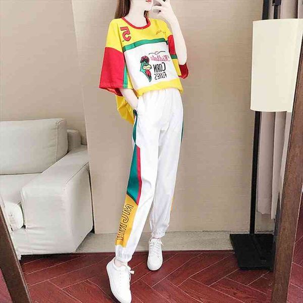 

sports suit womens fashion summer loose two-piece set casual wear women sweat suit set and blouses, Gray