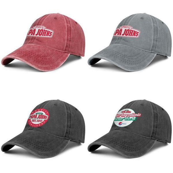 

stylish papa john's loves pizza denim baseball cap design your own cute hats papa loves pizza delicious food logo american flag, Blue;gray