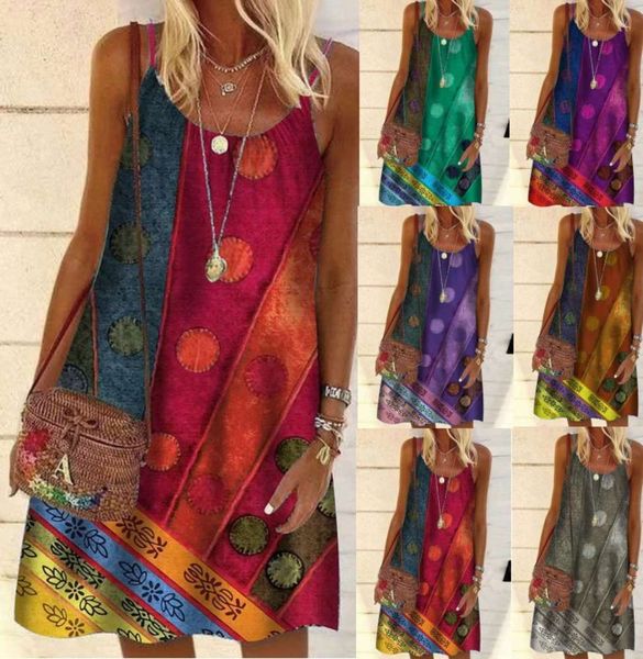 

casual dresses dress women clothes summer bohemian loose casual positioning printing ethnic style susp epzc, Black;gray