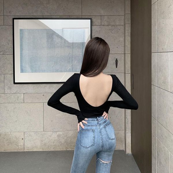 

summer women's t-shirt fashion foreign style tight casual versatile top, White