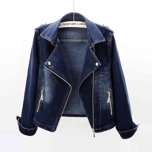 

women's jackets slim jeans with spring elasticity, women's basic coat plus size 3xl, short-zipped denim jacket, korean style, outd, Black;brown