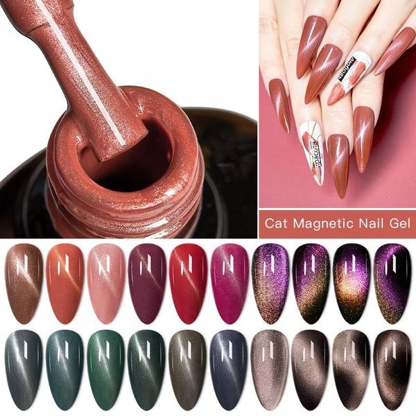 

nail gel four lily cat eye magnetic polish soak off uv led varnish lacquers shiny glitter polishes nails art, Red;pink