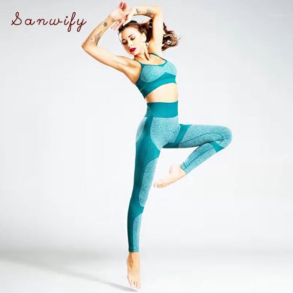 

yoga outfits 2 pieces clothes set tracksuit for women sports bra and leggings sportswear workout gym sets fitness suit1, White;red