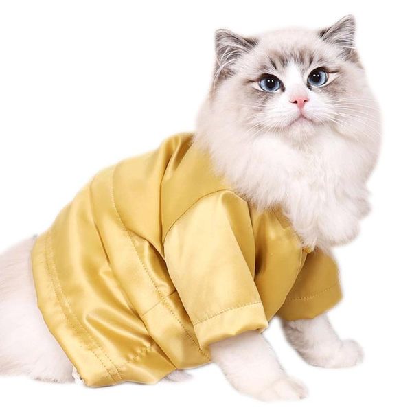 

colorful silk non-sticky cat clothes reduce hair loss home outdoor solid color washable pet shirt summer cooling kitten costumes