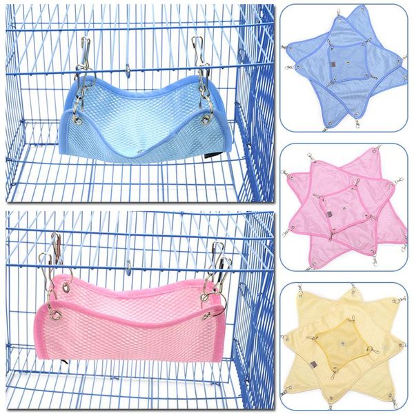 

rodent hammock square shape summer breathable mesh bed chinchilla for rat hamster ferret small animals swing toy animal supplies