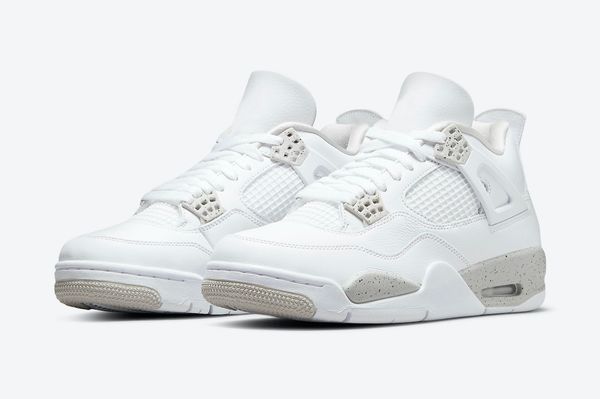 

2021 authentic 4 white oreo shoes 4s tech grey black fire red university blue ct8527-100 trainer men sports outdoor sneakers with original b