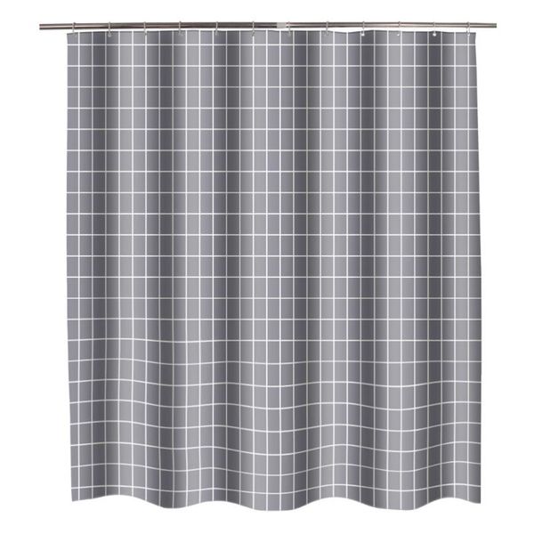 

check pattern shower curtain water proof polyester size 10 & drapes