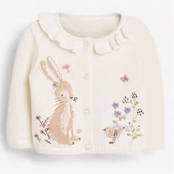 Little Maven Baby Mädchen Herbst Pullover Kaninchen schöne gestrickte Kleidung Kleinkind Kinder Sweatshirt Outfit für Kinder 2 bis 7 Jahre 211111