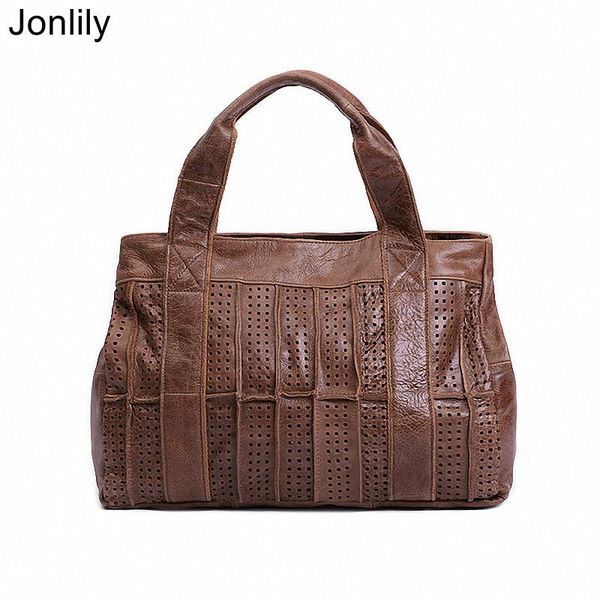 

jonlily women genuine leather shoulder bag female fashion messenger crossbody elegant handbag tote teens purse daybag -kg607 bags