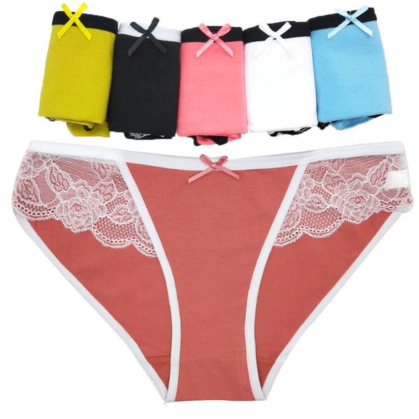 

women's panties 12 pieces/lot for woman underwear lace breathable ladies briefs female panty lingerie cotton femme underpants -xl, Black;pink