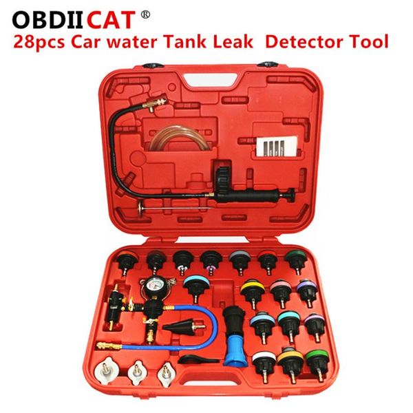 

21pcs/28pcs universal radiator pressure tester kit car water tank leak detector diagnostic tools